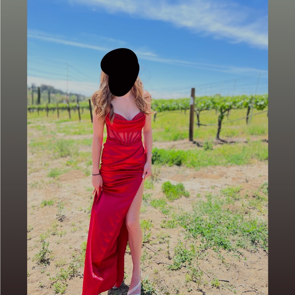 Elegant Red Evening Gown